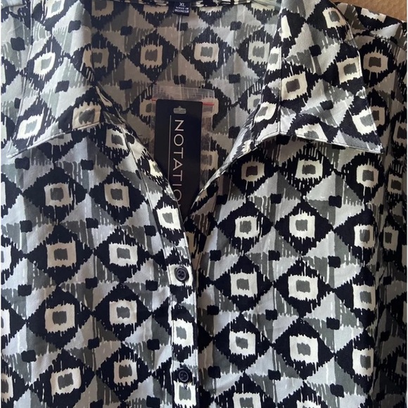 Notations Buttoned Long Sleeves Blouse Size XL - Picture 2 of 7